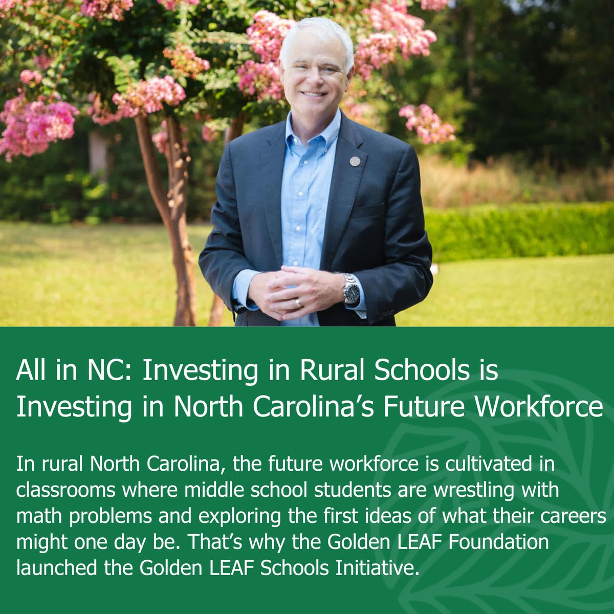 Investing in Rural Schools is Investing in North Carolina's Future Workforce
Check out <a href="/ncLEAFchief/">Scott T. Hamilton</a> <a href="/sth_scott/">Scott Hamilton</a> perspective on building the rural workforce in partnership with <a href="/ncpublicschools/">NC Public Schools</a> and Marzano Resources through #GoldenLEAFSchools.
goldenleaf.org/all-in-nc-inve…