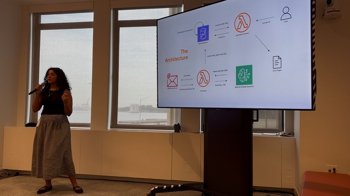 snowscholarship's tweet image. 💼 Summer internships complete! #SnowScholars Marcklen, Alait, Natalie, &amp;amp; Kayla gained amazing experience in Engineering, Law, Medicine, and AI this summer!