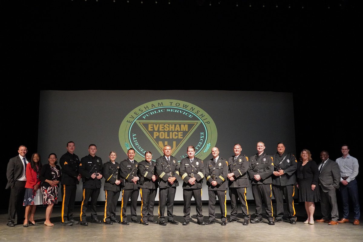 Earlier this month, Evesham Township police held a swearing-in ceremony at Cherokee High School's Performing Arts Center to promote 10 officers.
southjersey.media/marlton-news/t…