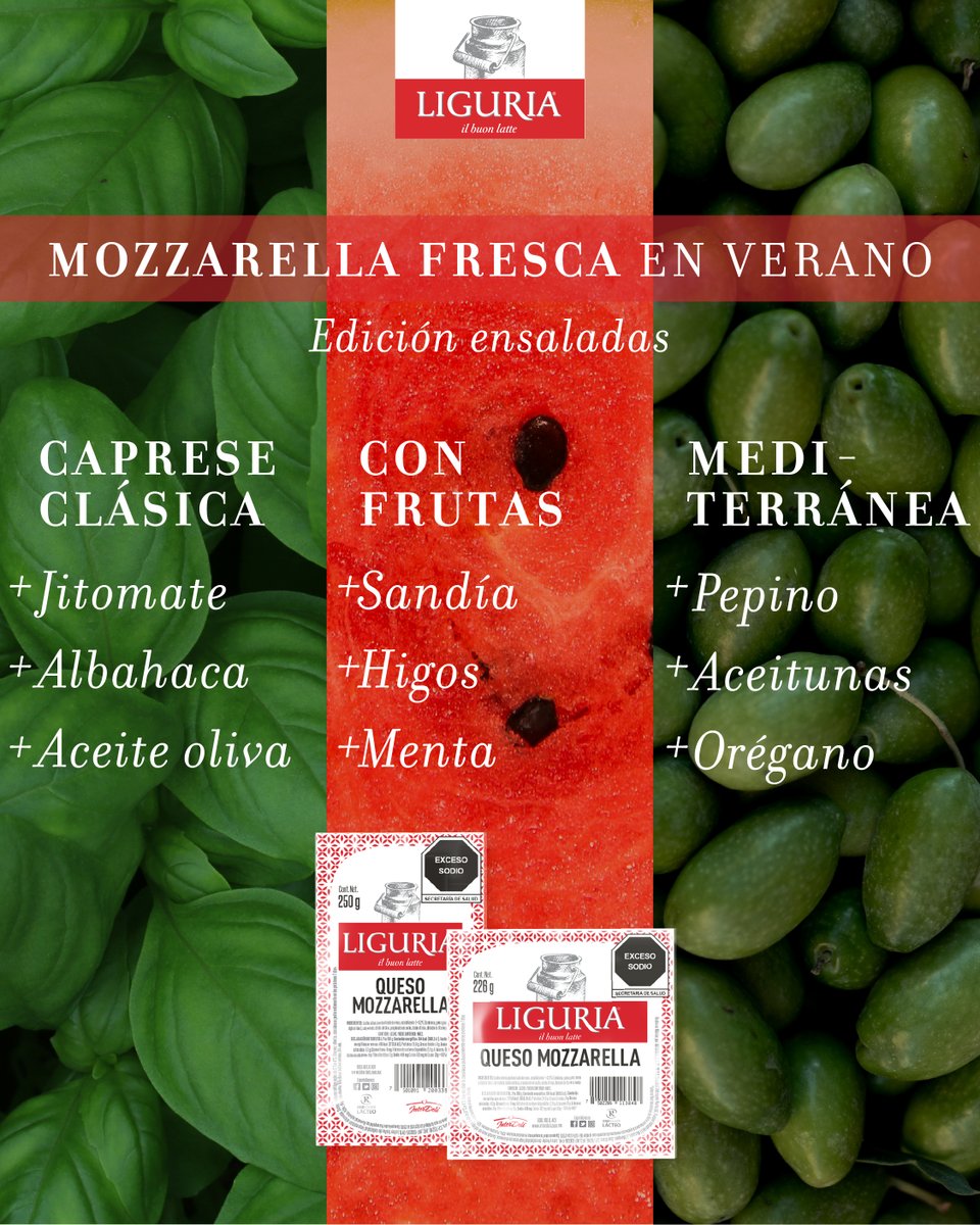 LiguriaQuesos's tweet photo. 🥗 El verano sabe mejor con Mozzarella Fresca Liguria®. 

Disfrútalo en: ensaladas frescas. Aquí te dejamos 3 deliciosas ideas. 

#Liguria #MozzarellaFresca https://t.co/3qPi0qHAEn
