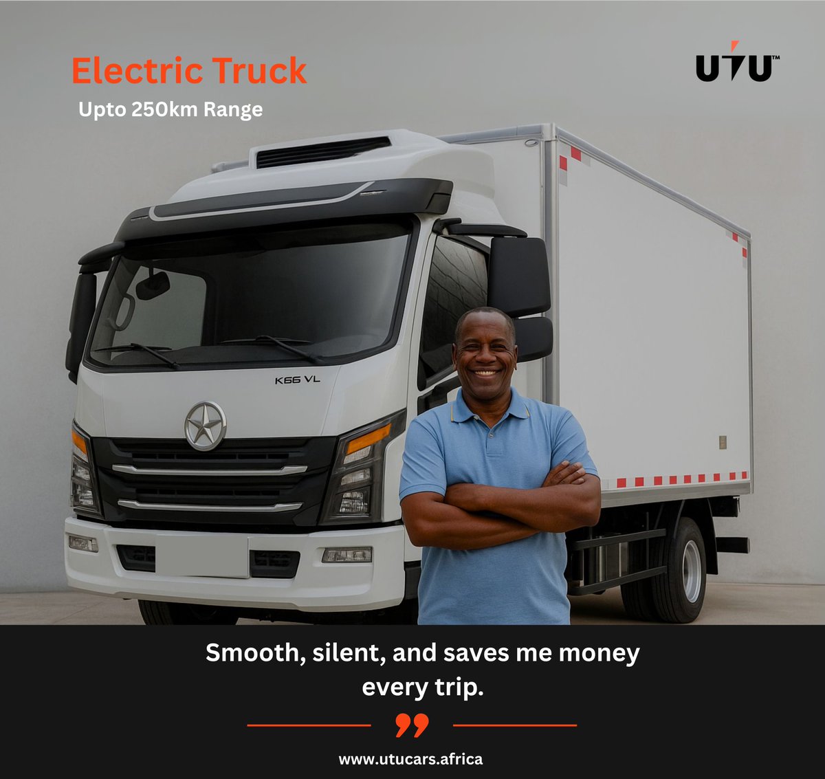 UtuCarsAfrica's tweet image. Smooth, silent, and saves money because every trip is powered by efficiency and clean energy. 🌍
#UTUCars #ElectricTruck #GoElectric