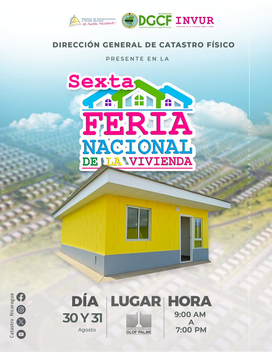 #FeriaDeLaVivienda 📷 ¡Estamos emocionados de compartir nuestra participación en la Sexta Feria Nacional de la Vivienda, organizada por nuestro GRUN! 

¡Te esperamos!

#Nicaragua #CatastroNicaragua #4619SiempreMásAllá