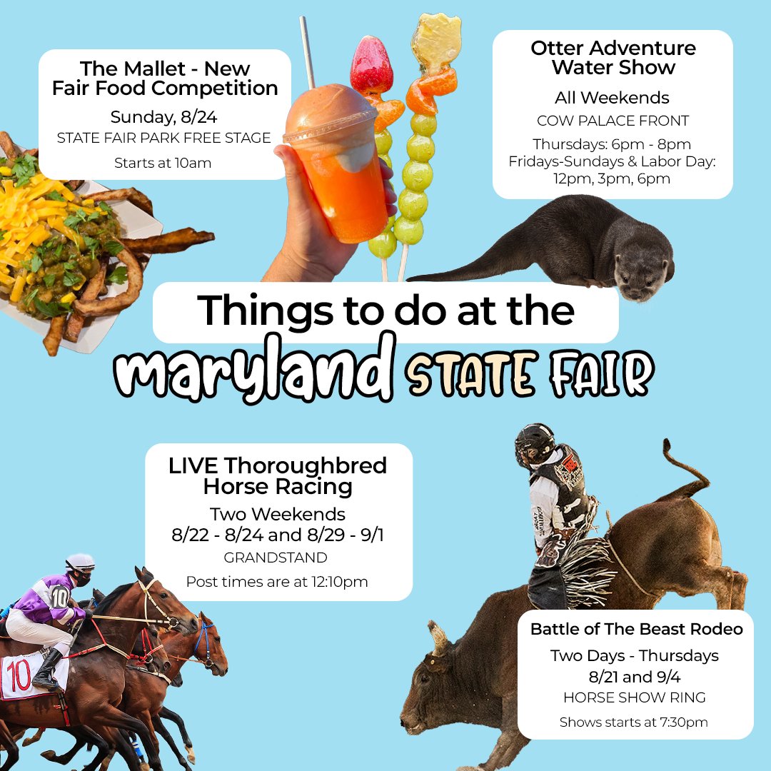MDStateFair's tweet photo. ππ§Hereβs how to do the Maryland State Fair right this year! π‘π₯¨π
#MDStateFair #FairFun https://t.co/cpJwsyxOnE