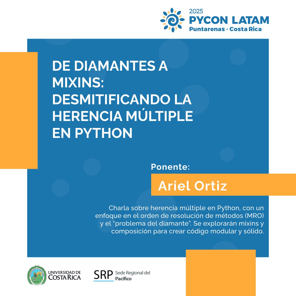 💎De diamantes a mixins

En #PyConLatam2025, Ariel Ortiz desmitifica la herencia múltiple en Python, explorando el MRO, el “problema del diamante” y cómo los mixins y la composición nos ayudan a escribir código modular y robusto.

#PyConLatam #MixinsEnPython