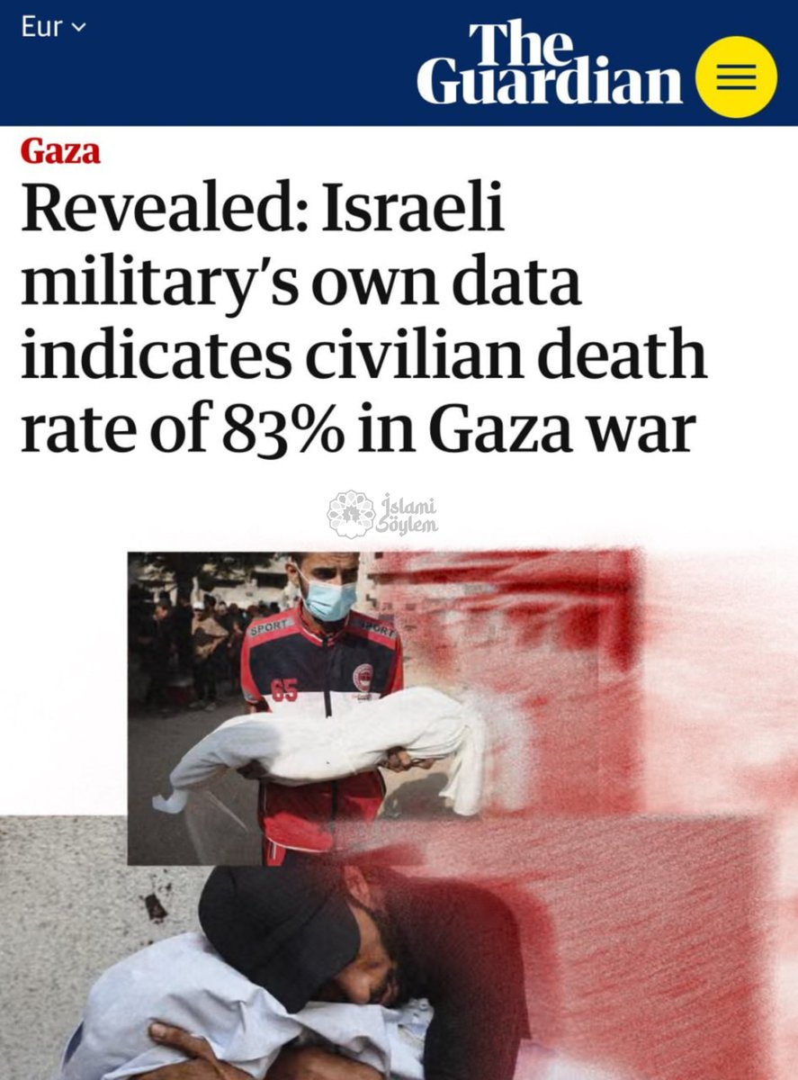 📍İngiliz gazetesi The Guardian:

İsrail askeri veritabanına yapılan siber saldırıda Gazze'de öldürülen Filistinlilerin %83'ünün sivil olduğu ortaya çıktı.