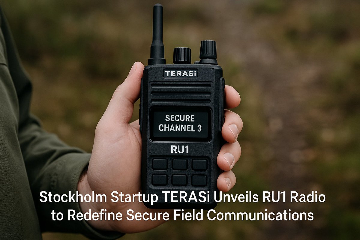 TodayInUS_World's tweet photo. Stockholm Startup TERASi Unveils RU1 Radio to Redefine Secure Field Communications
https://t.co/1HtXP0ZvFm

#TERASi #RU1 #SecureCommunications #DefenseTech #MilitaryInnovation #DisasterRelief #IndustrialTech #Connectivity #SwedenTech #FutureOfComms https://t.co/36dNfq2Qe8