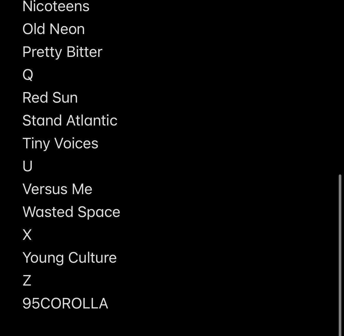 my concert alphabet 🎸