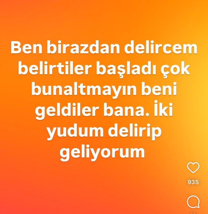 Akşam şundan çekmeye başladı yine