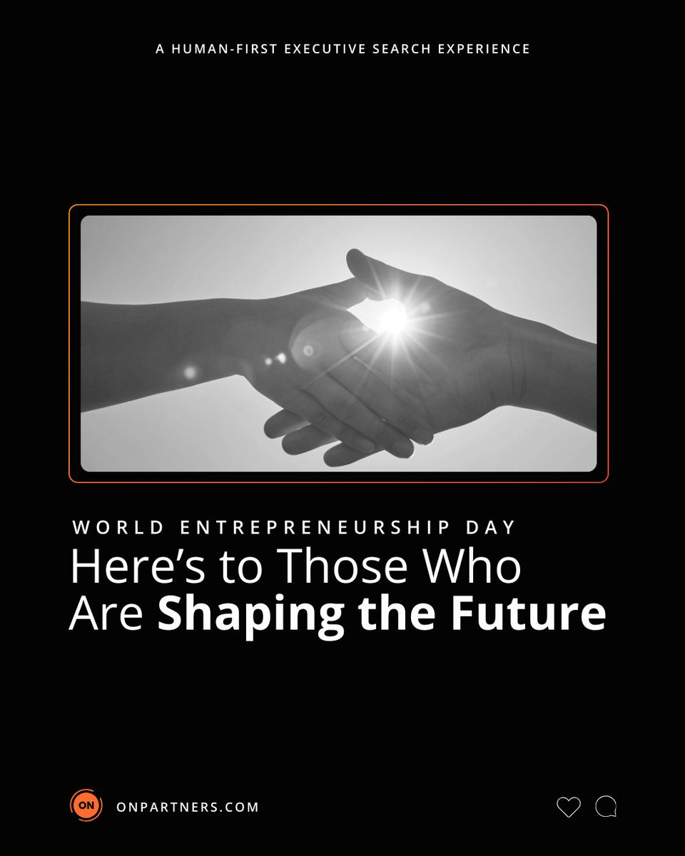 Happy World Entrepreneurship Day! 

We’re proud to help entrepreneurs - from bold disruptors to industry leaders -build the leadership teams that power growth and innovation.

At ON Partners, where executive search is human-first, we know the right leadership changes everything.