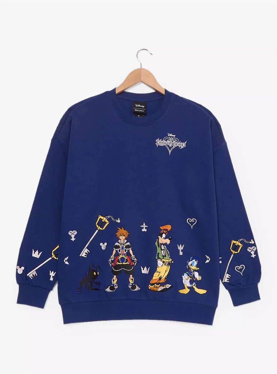 churroz's tweet image. .@BoxLunchGifts has a new exclusive KINGDOM HEARTS Embroidered Crewneck for sale! #KHMerch #kingdomhearts #キングダムハーツ #_KH

Link: boxlunch.com/product/kingdo…