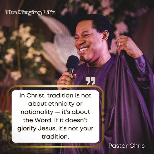 If it doesn't glorify Jesus, it's not your tradition!
#PastorChris #PrayWithPastorChris