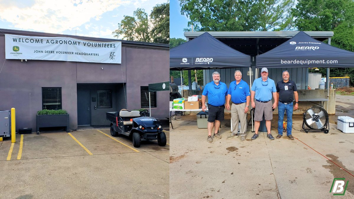 BeardEquipGolf's tweet photo. Thank you to our team members who provide great equipment support at East Lake Golf Club – and great food for the agronomy crew! 👏 #BeardEquipment #TOURChampionship @JohnDeere https://t.co/ztGFCQ8ELH
