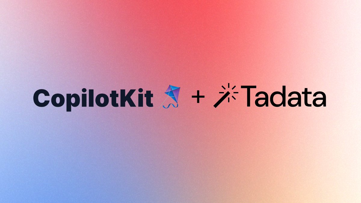 Tori Seidenstein (@toriseidenstein) on Twitter photo Good news: we just made “vibecodability” a real metric. 📊
Better news: <a href="/CopilotKit/">CopilotKit🪁</a> + Tadata MCP server = 66% faster integrations.
Best news: thousands of devs already vibing.
Case study in thread 👇 Good news: we just made “vibecodability” a real metric. 📊
Better news: <a href="/CopilotKit/">CopilotKit🪁</a> + Tadata MCP server = 66% faster integrations.
Best news: thousands of devs already vibing.
Case study in thread 👇