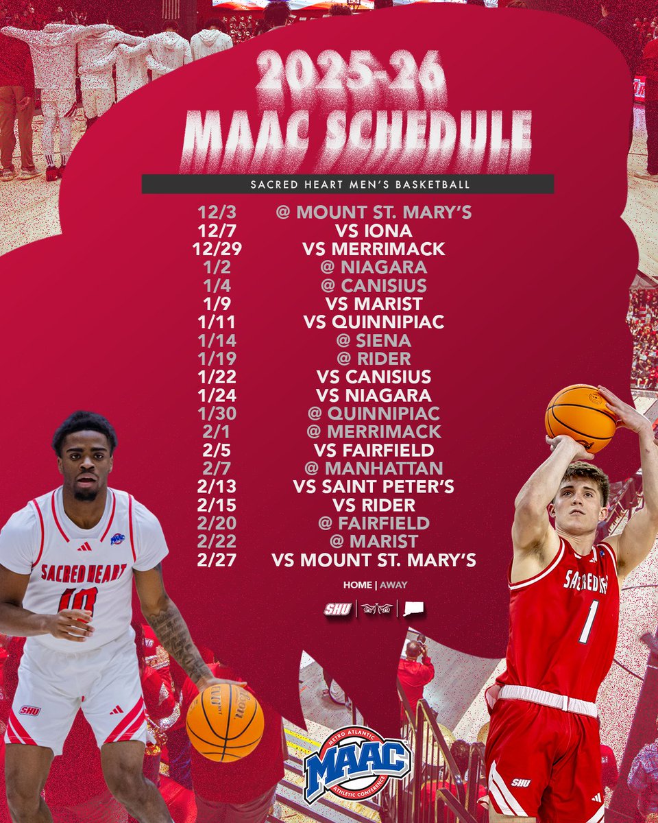 MAAC schedule unlocked 🔓

#HEART #WeAreSHU