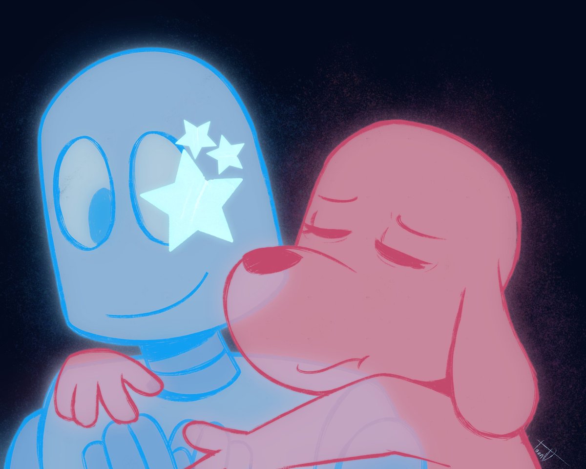 "Harvey  

Nobody knows what I see  

Nobody knows I'm waiting  

Waiting for you to call"
-----
[#Robotdreams][#robotdreamsfanart]