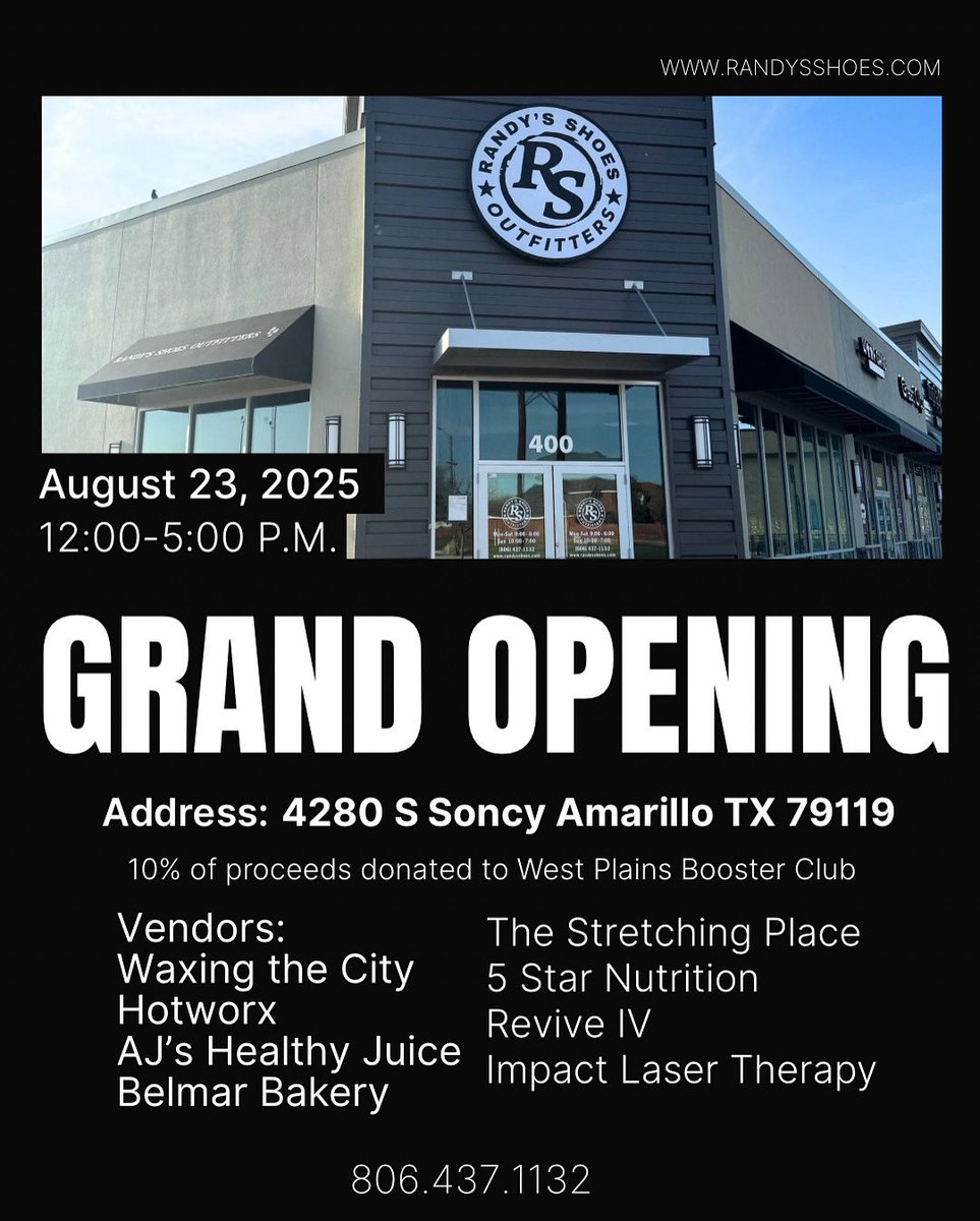 West Plains Athletic Booster (@wphsbooster) on Twitter photo 🚨New business alert!🚨 stop by and support Randy’s shoes new location as they are supporting West Plains Athletic Booster Club! We 🩵 it when our community wants to love on the Wolfpack! 🚨New business alert!🚨 stop by and support Randy’s shoes new location as they are supporting West Plains Athletic Booster Club! We 🩵 it when our community wants to love on the Wolfpack!