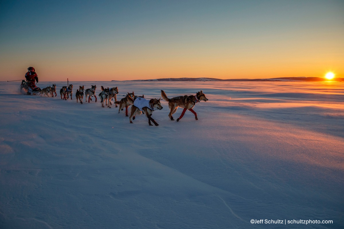 🐾 #Iditarod #ThrowbackThursday 🐾
Aliy Zirkle runs on the sea ice of Norton Sound during the 2017 Iditarod, which was a year the race started in Fairbanks.  Zirkle crossed under the Burled Arch in 9th place after 8 days, 22 hours, 49 minutes and 42 seconds.

📷 @iditarodjeff