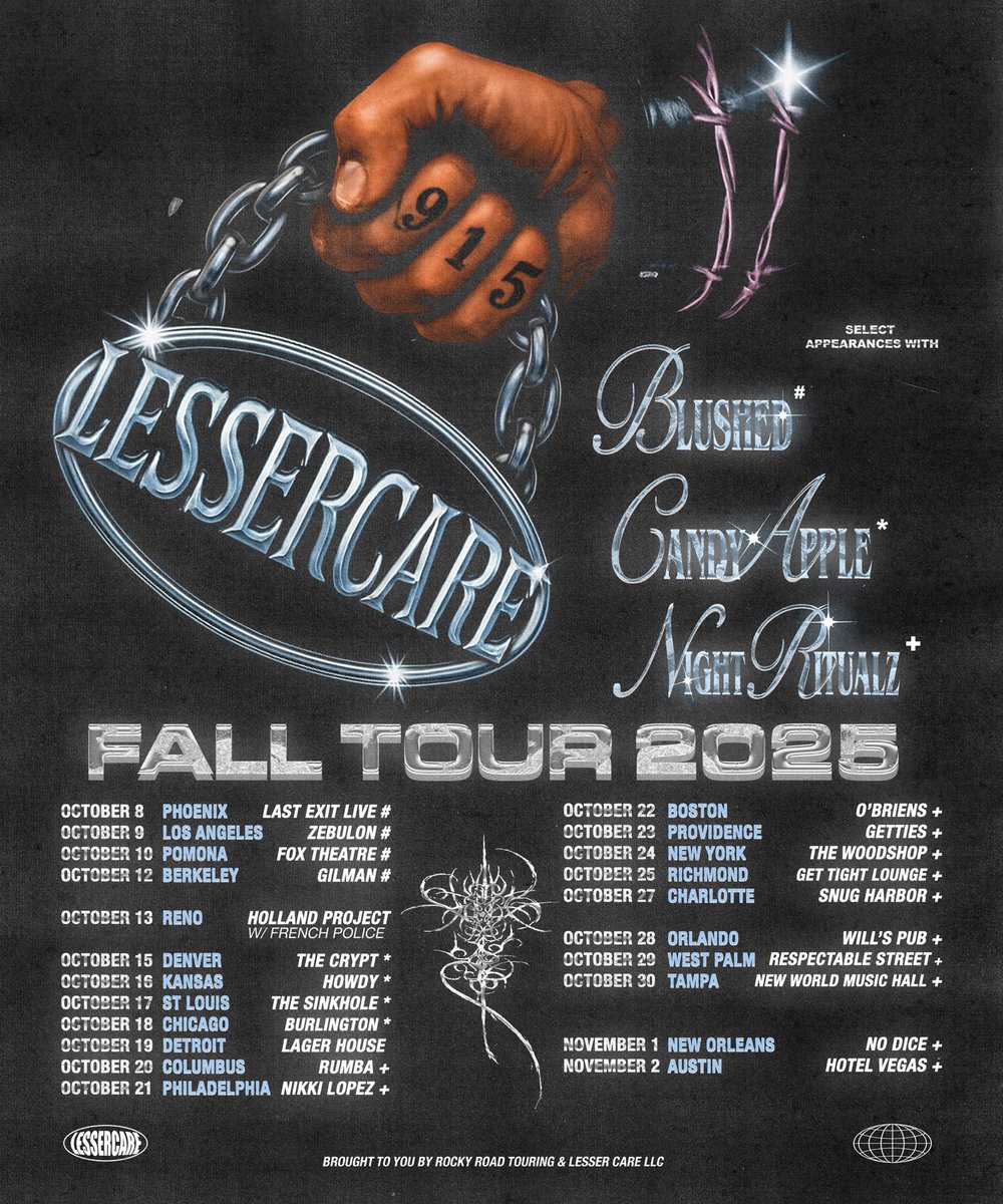 FALL TOUR 
linktr.ee/LesserCareDates