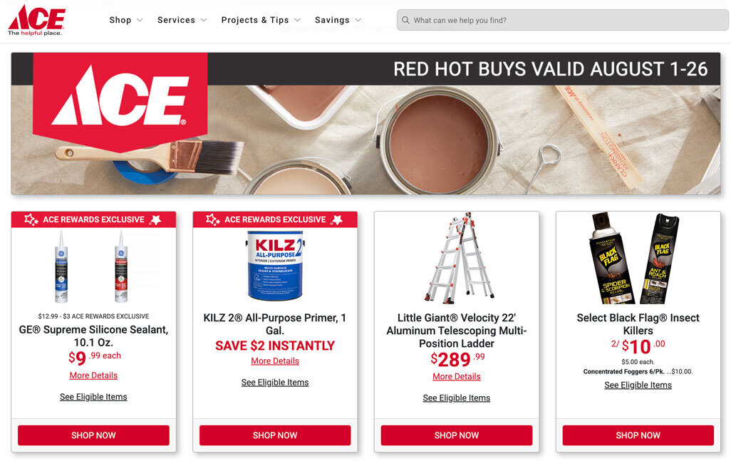 Lots of great savings with our ACE Hardware Red Hot Buys through August 26 - you know the drill... #getitatgilmores