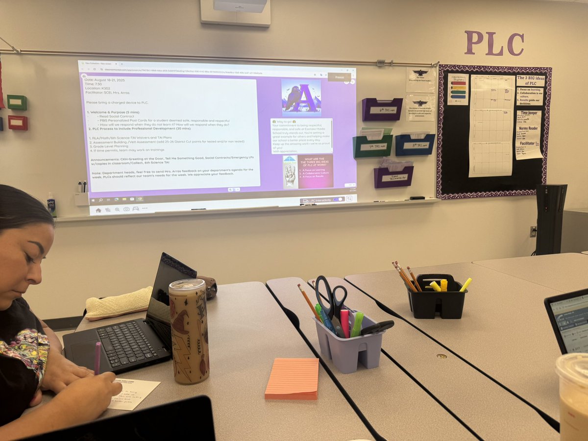 TheRaven_ELMS's tweet image. 🕹️Game On! PBIS postcards + TAI plans = Winning moves for student growth during PLCs #ALLIn #Commitment #Connection #Consistency 🎯