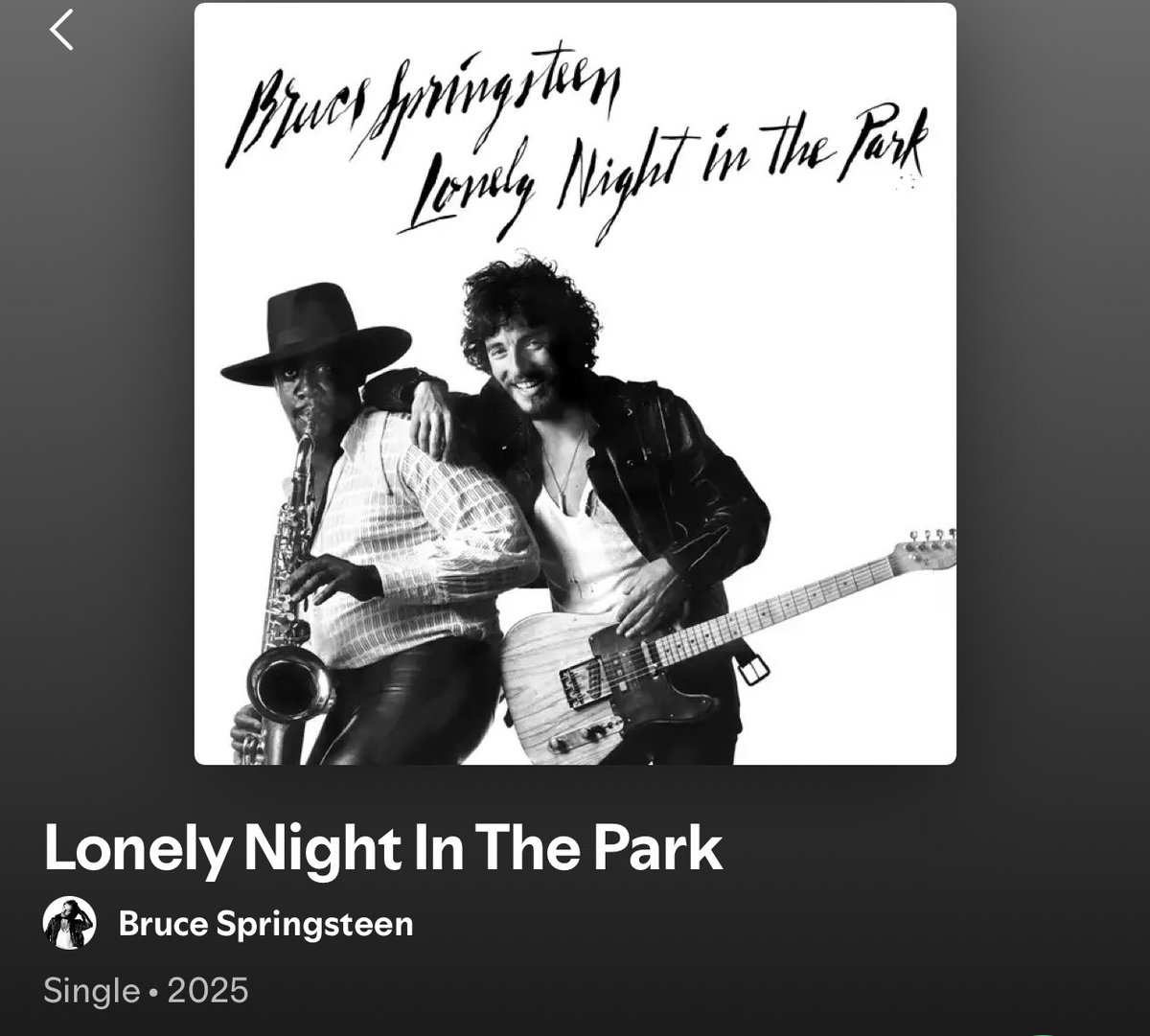 “Lonely Night in the Park” comes out at midnight your local time

#springsteen #brucespringsteen #estreetband