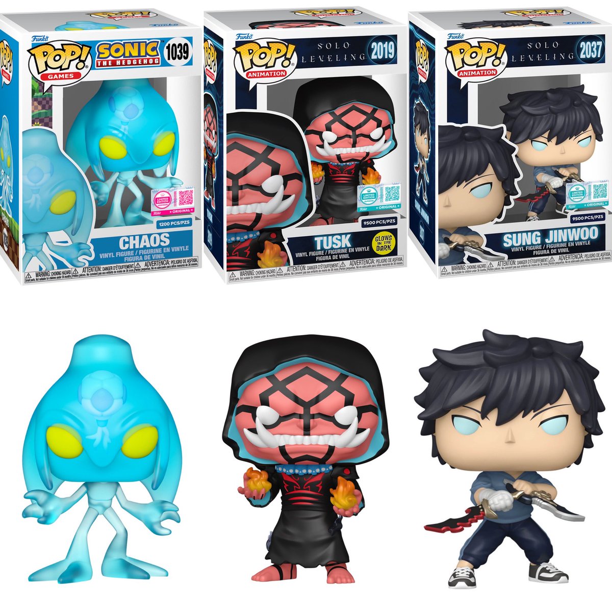 Tomorrow’s the big day! 3 LE Funko Pop drops! Are you ready?
.
Funko - Chaos - 9AM PT. distracker.info/40nhPOF
GameStop - Tusk - In Store Only. distracker.info/4mhPi60
EE - Sung Jinwoo - 9AM PT. ee.toys/MV6L3H
.
#Ad #Sonic #SoloLeveling #Funko #FunkoPop #Collectibles