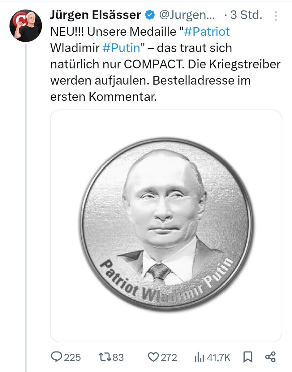 Den kranken Personenkult mal bei Seite. Das ist die hässlichste Silbermünze die ich je gesehen habe. Dafür 75€?