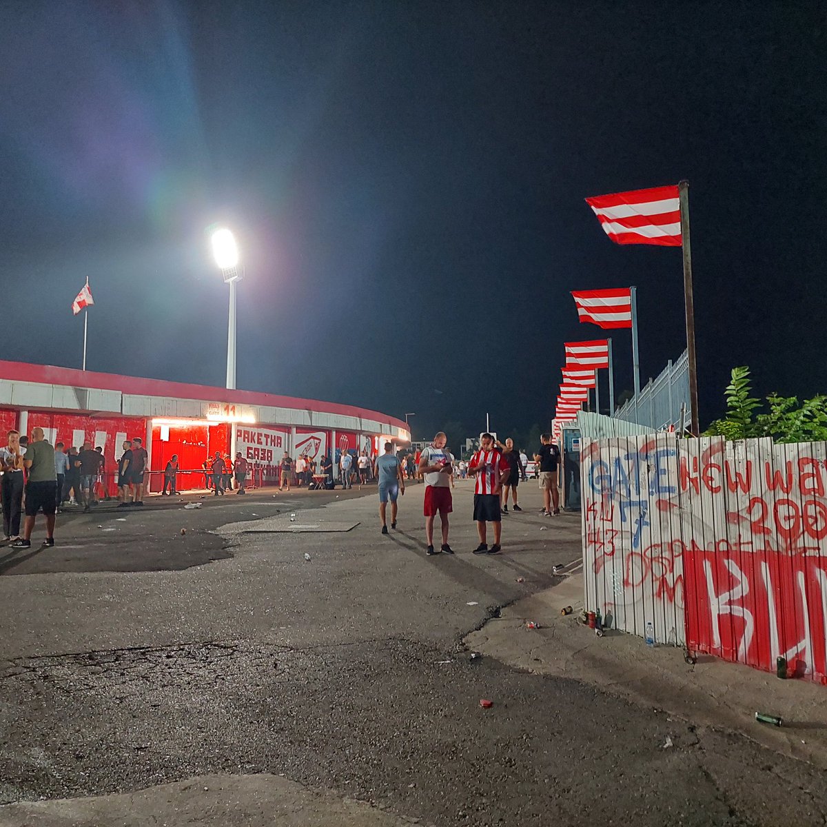 Ian Bancroft (@bancroftian) on Twitter photo Outside the Marakana before <a href="/crvenazvezdafk/">FK Crvena zvezda</a>'s midweek qualifier. A poor performance but raucous atmosphere. #RedStar #RedStarBelgrade #Serbia #Belgrade Outside the Marakana before <a href="/crvenazvezdafk/">FK Crvena zvezda</a>'s midweek qualifier. A poor performance but raucous atmosphere. #RedStar #RedStarBelgrade #Serbia #Belgrade