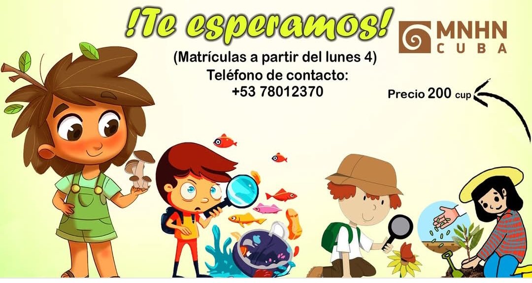 En el Museo Nacional de Historia Natural <a href="/cubahist_natura/">Museo Nacional de Historia Natural de Cuba</a> quedan todavía tres talleres de verano:
🗓️ 22 de agosto: El maravilloso mundo de los hongos
🗓️ 29 de agosto: Los herbarios y la conservación de plantas
🗓️ 30 de agosto: Las semillas de la vida vegetal
<a href="/AMA_CUBA/">AMACuba</a> <a href="/citmacuba/">Ministerio de Ciencia, Tecnología y Medio Ambiente</a>