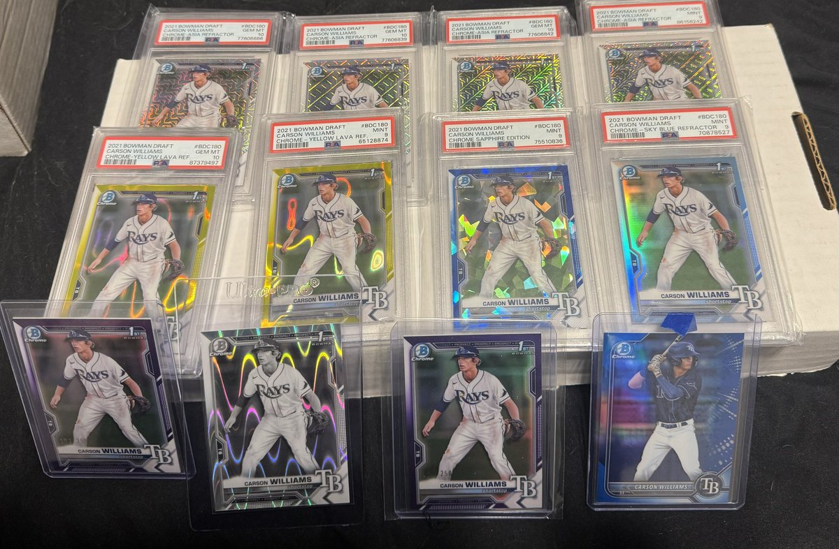 Carson Williams finally getting the call! All available and can move at a discount for the lot 👀 DM if interested 🔥 <a href="/Elliott0924/">Chasing Hits Sportscards</a> <a href="/OuterCards/">Outer City Cards</a> <a href="/MoneyTM1/">BigDoggSports</a>