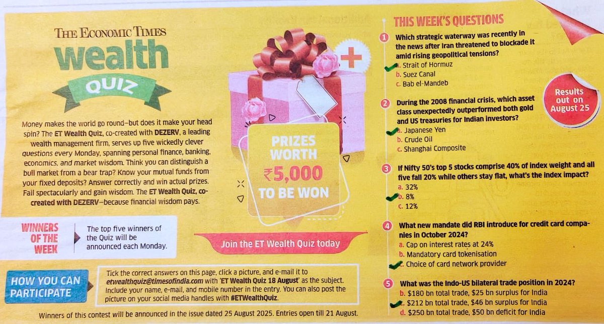shivipurwar's tweet photo. #ETWealthQuiz contest on 18th August https://t.co/KzEEbMtBSv