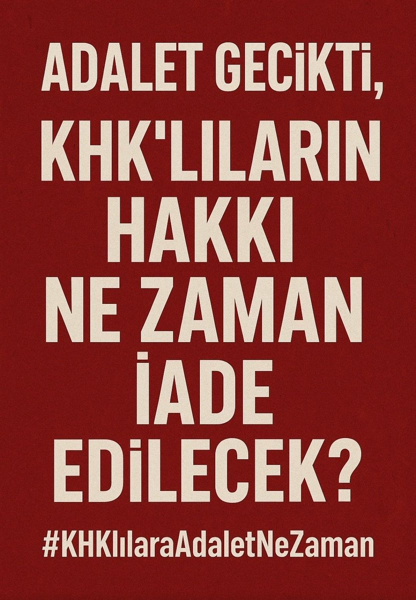 #KHKlılaraAdaletNeZaman
👇👇👇
KHK'lılar haklarını istiyorlar..