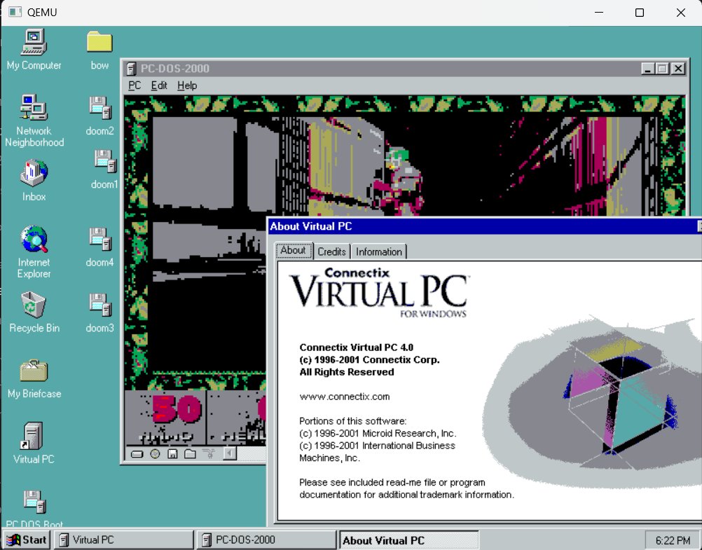 Why yes, Virtual PC 4.0 for Windows does in fact run DooM!