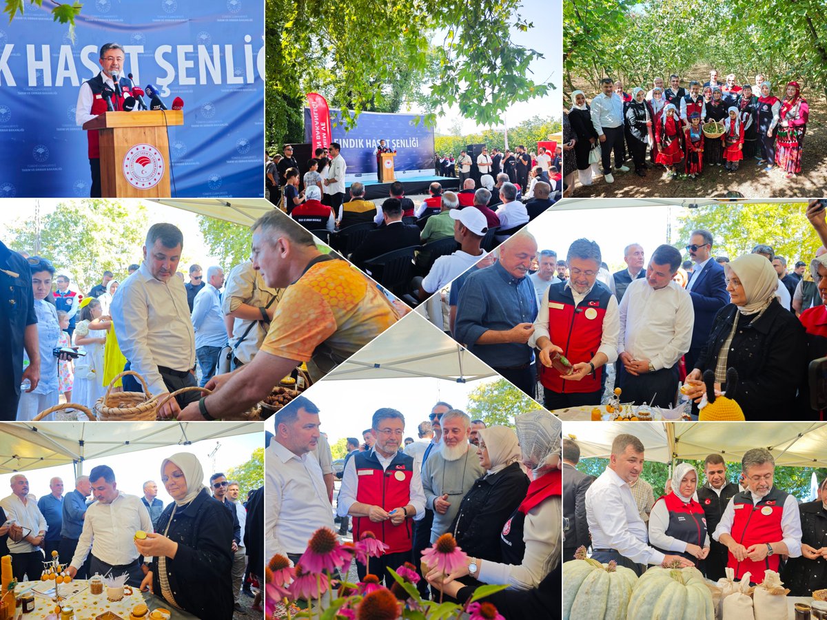 Tarım ve Orman Bakanımız <a href="/ibrahimyumakli/">İbrahim Yumaklı</a> ile fındık hasat şenliğinde üreticilerimizle buluştuk.

Kırsal Kalkınma Yatırımlarının Desteklenmesi Programı kapsamında hibe destek alan üreticilerimize çeklerini takdim ettik.

Üzümün şırasından balın tadına, coğrafi işaretli