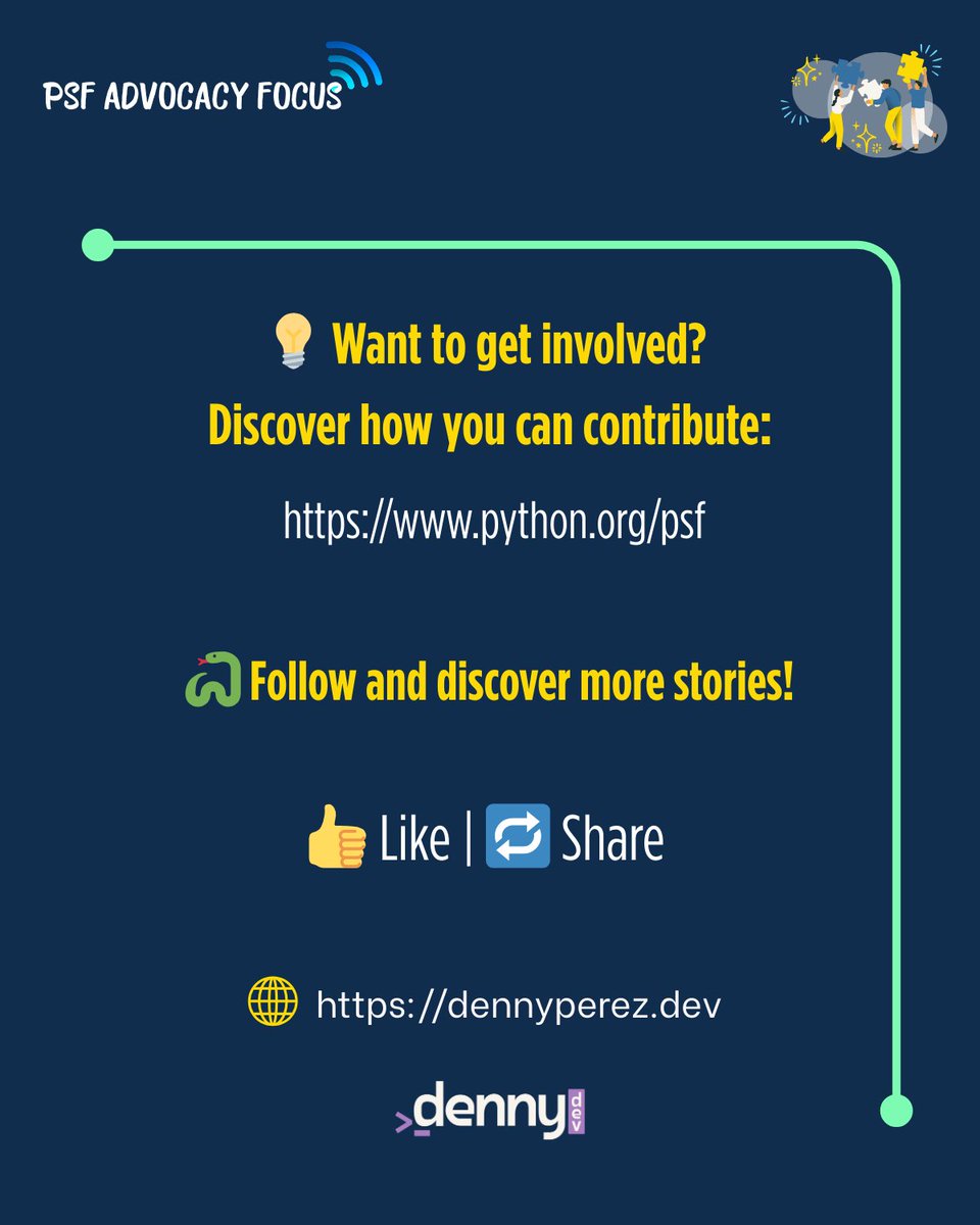 Denny Perez (@dennyperez18) on Twitter photo 📣 We’re launching the #PeopleFromPSF interview series! 🐍💬 Meet the people behind the <a href="/ThePSF/">Python Software Foundation</a>
staff, directors & contributors making the magic happen.
💟 Meet Dawn Gibson
🔗Read the full interview 👉 bit.ly/PSF-DawnGibson
#Python #PSF #OpenSource #PyLadies #Community 📣 We’re launching the #PeopleFromPSF interview series! 🐍💬 Meet the people behind the <a href="/ThePSF/">Python Software Foundation</a>
staff, directors & contributors making the magic happen.
💟 Meet Dawn Gibson
🔗Read the full interview 👉 bit.ly/PSF-DawnGibson
#Python #PSF #OpenSource #PyLadies #Community