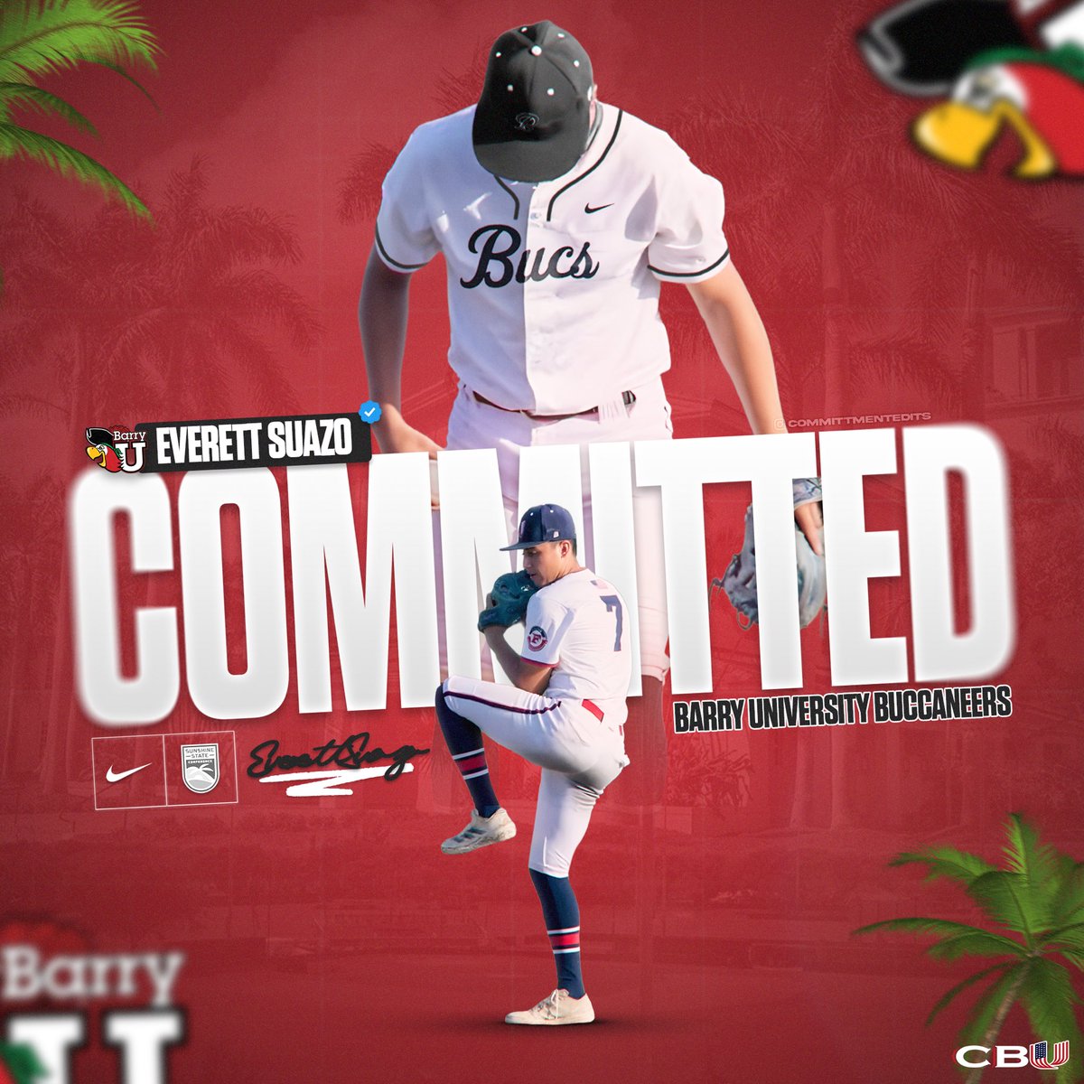 🇺🇸CBU🇺🇸 (@cbu_fl) on Twitter photo 🚨COMMITMENT ALERT 🚨
Huge congrats to an “ OG” CBU 2026, RHP Everett Suazo , on his commitment to Barry University! Welcome to REDHATNATION Suaz!!!!! <a href="/everett_suazo/">Everett Suazo</a> @barryubaseball 🚨COMMITMENT ALERT 🚨
Huge congrats to an “ OG” CBU 2026, RHP Everett Suazo , on his commitment to Barry University! Welcome to REDHATNATION Suaz!!!!! <a href="/everett_suazo/">Everett Suazo</a> @barryubaseball