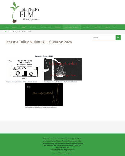 Duotrope's tweet image. Deanna Tulley Multimedia Prize @SlipperyElmLJ (Fiction Poetry Nonfiction Art; pays) opened to fee-based submissions duotrope.com/contest/deanna… #amwriting