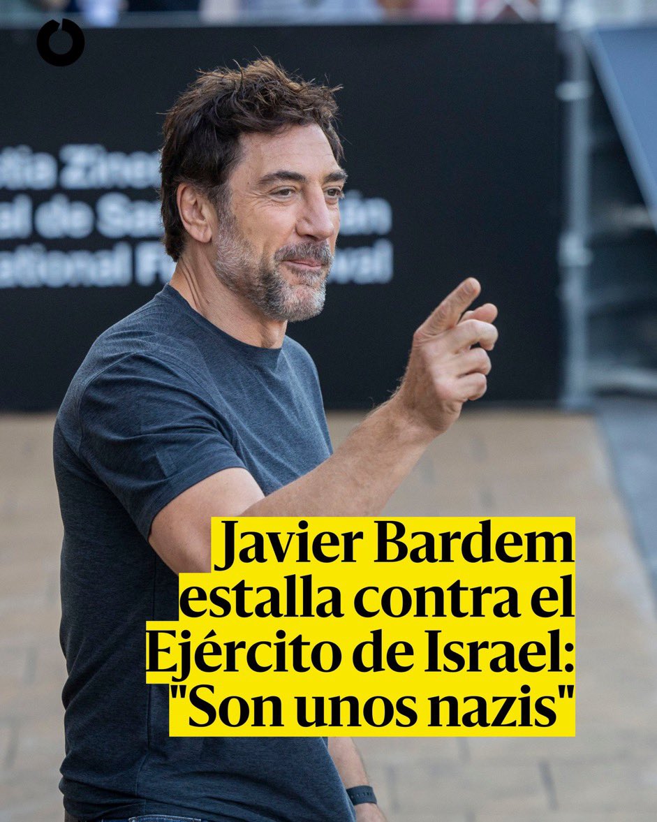 Se puede ser un actorazo, lindo, y estar en contra del estado terrorista de Israel,  sí… Miren a Javier Bardem 😏