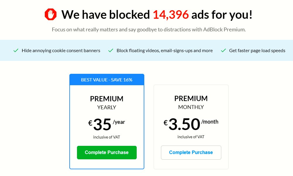 Ironic that every so often when I open my browser I get an ad from my adBlocker