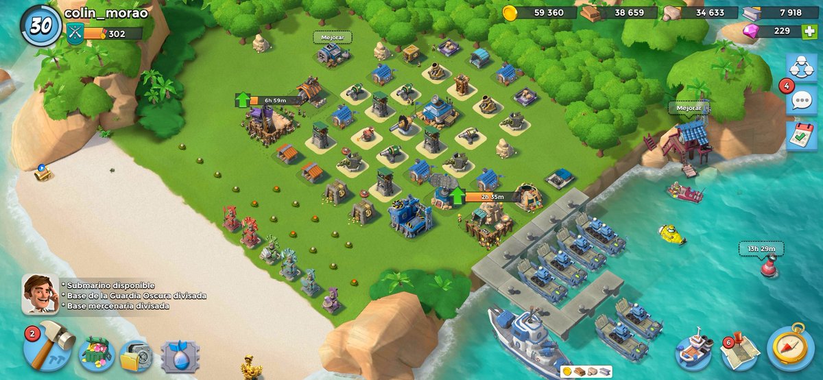 Mi defensa es una caca para el nivel que tengo 

Todo lo estoy gastando en lanchas para poder llevar dos tanques

Y cada dia se hacen mas largo los tiempos de espera