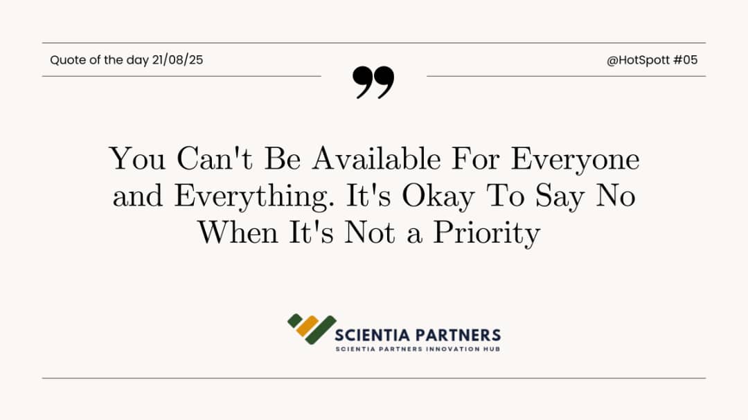 As a founder growing a business, you can't win without prioritising where you spend your energy and other resources.
Be wise. Focus on your focus.

#enablingentrepreneurs
