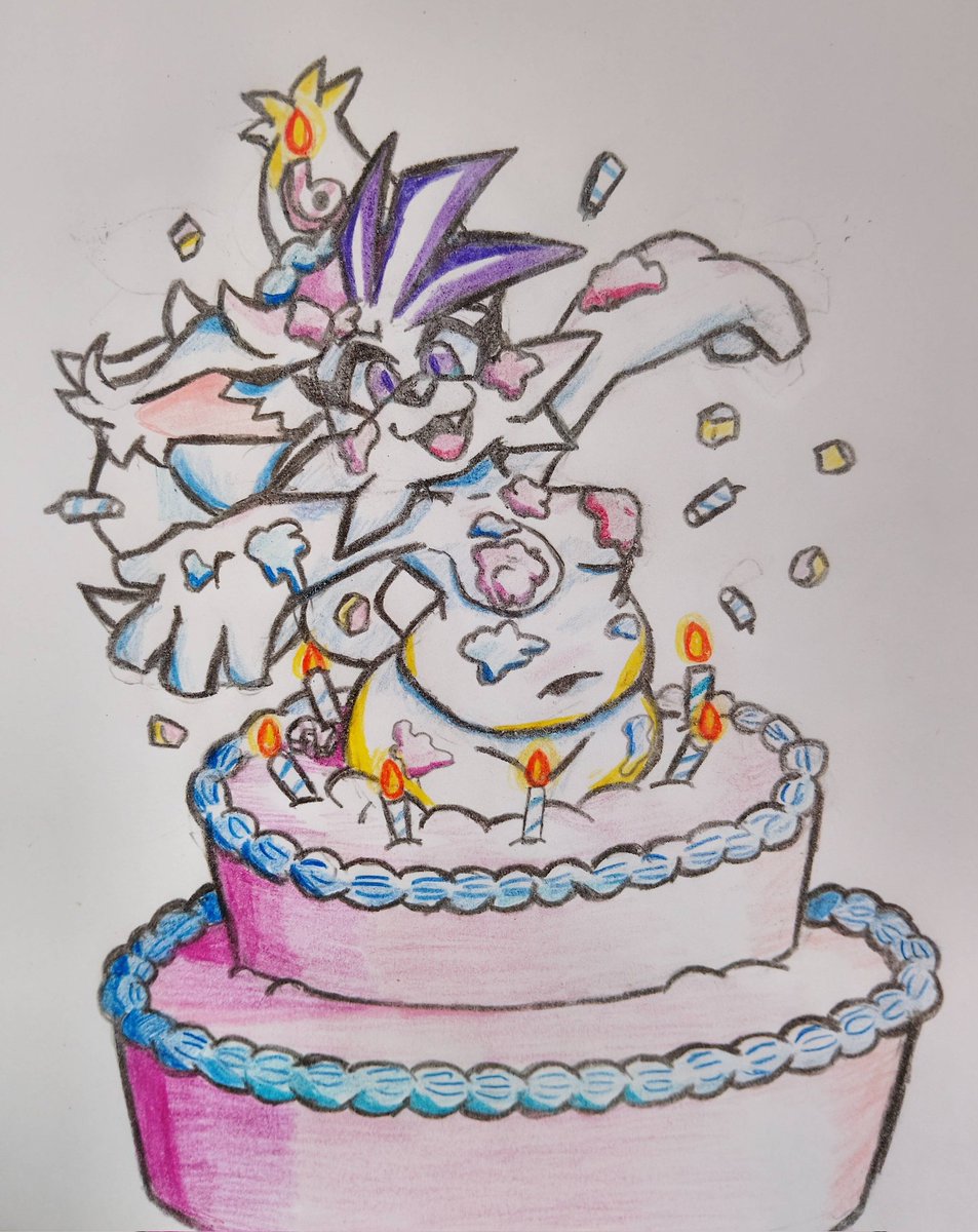 Charm_Nugget's tweet image. NUGGET IN HER BIRTHDAY SUIT IN HER BIRTHDAY CAKE WITH HER CAKE OUT FOR HER ̶̶̶̶2̶̶̶̶6TH BIRTHDAY ❤❤❤❤❤❤
Hope y'all like! I should get a replacement tablet soon! I have really awesome ideas for that!
#furryartwork #furryartist #furry