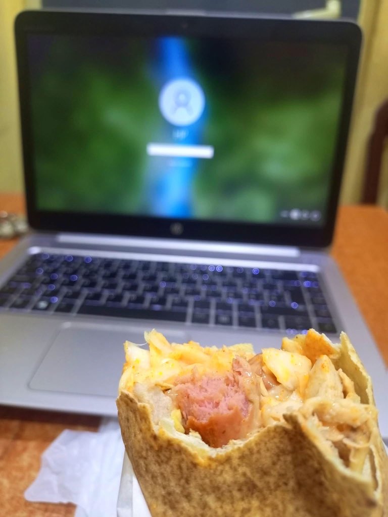 Creative_Con247's tweet photo. The client that  I designed a shawarma flyer liked the design so much that she gave me a shawarma to enjoy tonight! 😋🙏 https://t.co/Y9Bim9lFNx