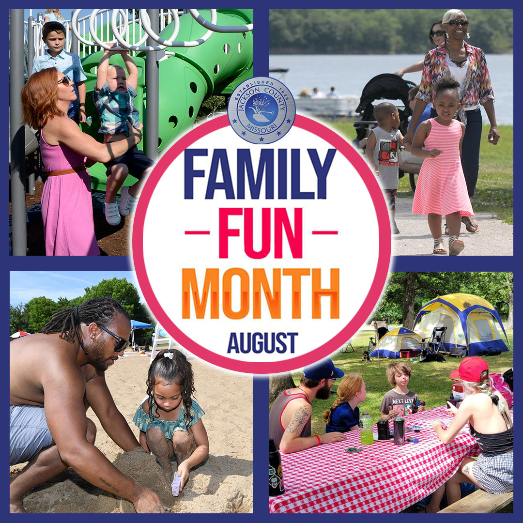 JacksonCountyMO's tweet image. 👨‍👩‍👧‍👦 August is #FamilyFunMonth, and Jackson County Parks + Rec has something for every family to enjoy! 🌳☀️ Planning a beach day? Don’t wait! Our Jackson County Parks beaches close on Labor Day, so make the most of the summer fun while you can! 🏖