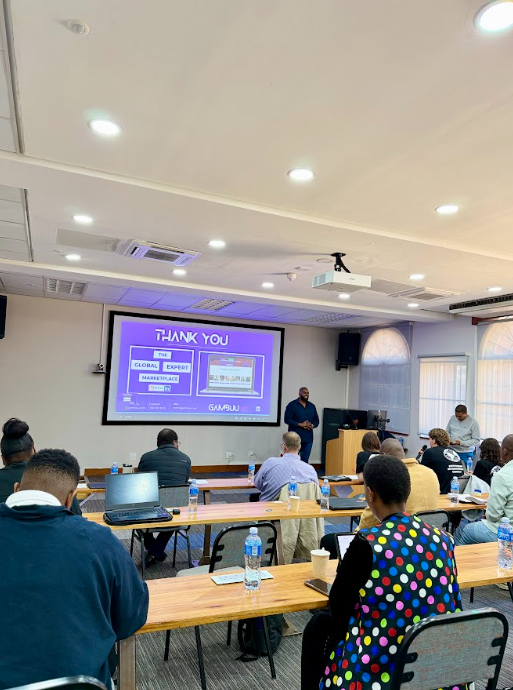 Inhlanyelo_hub's tweet photo. 🎤 Pitch Spotlight! Chuma Memela, founder of Gambuu, delivered a powerful pitch at the START Global Inhlanyelo Hub Pitch Competition! #InhlanyeloHubPitch2025 #StartGlobal #Innovation #PitchCompetition @unisa @unisaradio @UNISASWEEP https://t.co/sFIY8ZWwiD