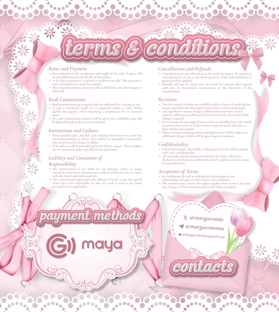 margacomie's tweet image. “𝐷𝑜 𝑤ℎ𝑎𝑡 𝑦𝑜𝑢 𝑙𝑜𝑣𝑒, 𝑎𝑛𝑑 𝑙𝑒𝑡 𝑖𝑡 𝑠ℎ𝑖𝑛𝑒 𝑡ℎ𝑟𝑜𝑢𝑔ℎ 𝑦𝑜𝑢𝑟 𝑤𝑜𝑟𝑘.” ✨

— Hi, I’m 𝑴𝒂𝒓𝒈𝒂 🎀 I’m here to take the stress out of your 𝙖𝙘𝙖𝙙𝙚𝙢𝙞𝙘 𝙩𝙖𝙨𝙠𝙨. Take a glance at my commsheet below to see all the ways I can help, and 𝙡𝙚𝙩’𝙨…