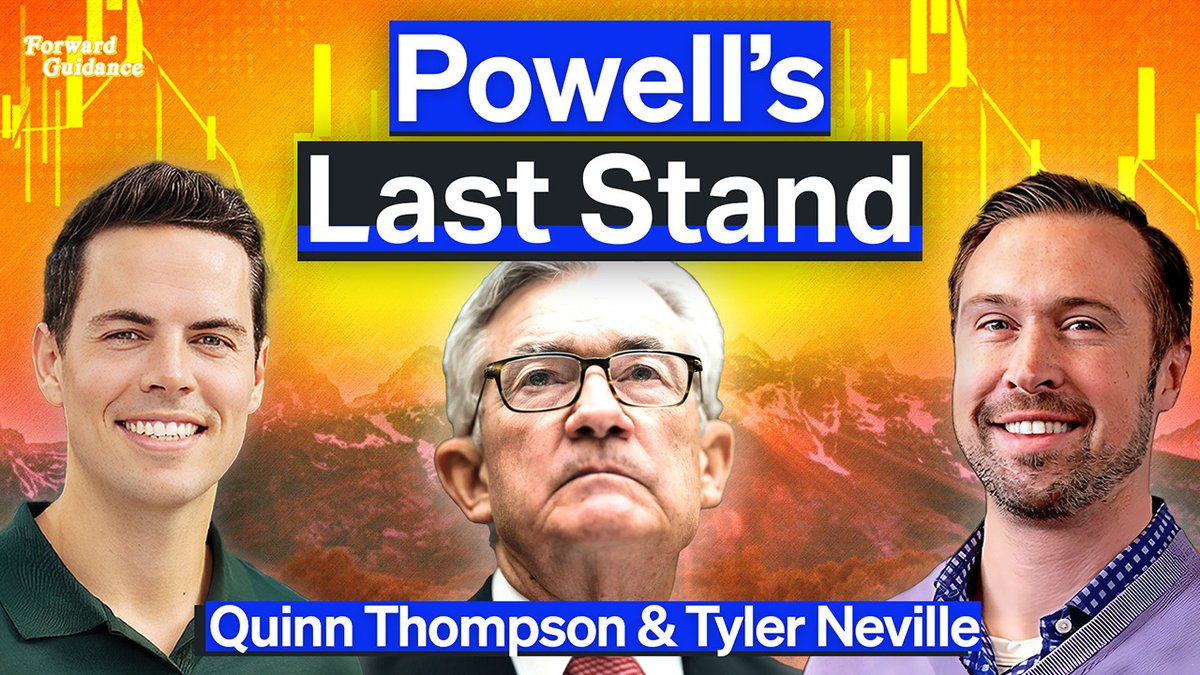 Forward Guidance (@forwardguidance) on Twitter photo 🚨NEW ROUNDUP: Will Powell’s Jackson Hole Speech Break Markets?
We Discuss:
🔶 Jackson Hole & Powell’s legacy moment
🔶 Trump’s Fed takeover strategy
🔶 The outlook for bond yields
🔶 Foreigners retreating from Treasury auctions
🔶 Why inflation risk > recession risk 🚨NEW ROUNDUP: Will Powell’s Jackson Hole Speech Break Markets?
We Discuss:
🔶 Jackson Hole & Powell’s legacy moment
🔶 Trump’s Fed takeover strategy
🔶 The outlook for bond yields
🔶 Foreigners retreating from Treasury auctions
🔶 Why inflation risk > recession risk