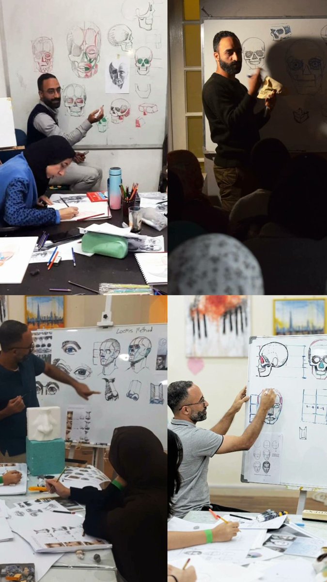 الصورتين اللي فوق من ورش رسم وتشريح البورتريه في مصر،
واللي تحت من ورش رسم تشريح البورتريه في الإمارات.

سنين طويلة في الصور دي… خبرة، مذاكرة،  سعي،صبر ومحاولة مستمرة لمدة 15 سنة.
أتمنى من الله أن يبارك في شغفي، ما يتغيرش ولا يتأثر،
ويرزقني دائمًا الرضا 🌿