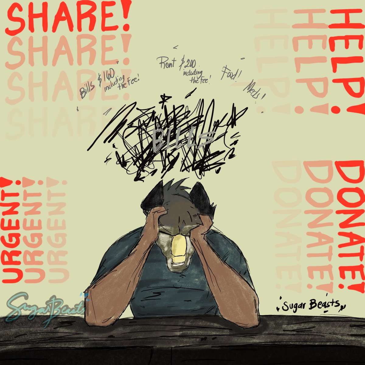 cowboylikezach's tweet photo. A  Simple share would mean a lot!
  
 I Need to settle this;
HOUSE BILLS
RENT
FOOD/MEDICINES

I’m going to be kicked out and don’t want to be homeless,so if anyone can help me I appreciate it.

#furry #furryart https://t.co/c2NLjFgh8h