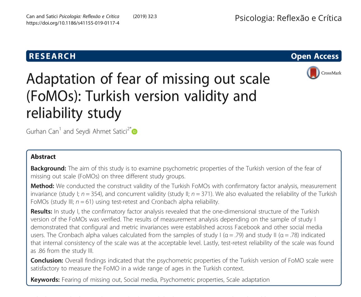 Yıllar önce FoMO ölçeğini Türkçeye uyarlarken, bir gün JoMO’yu uyarlayacağımız aklıma hiç gelmezdi. 
İnsan hep zıtlıkları arıyor: Bir zamanlar ‘kaçırma korkusu’nu ölçtük, şimdi ise ‘kaçırmanın keyfi’ni... 

FoMO'dan JoMO'ya geçtik. Hayat tam da böyle bir denge arayışı değil mi…
